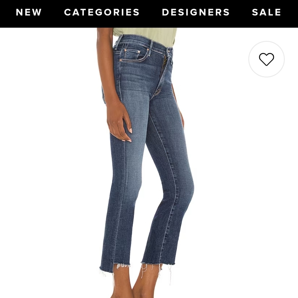MOTHER Insider Crop Step Fray in Girl Crush